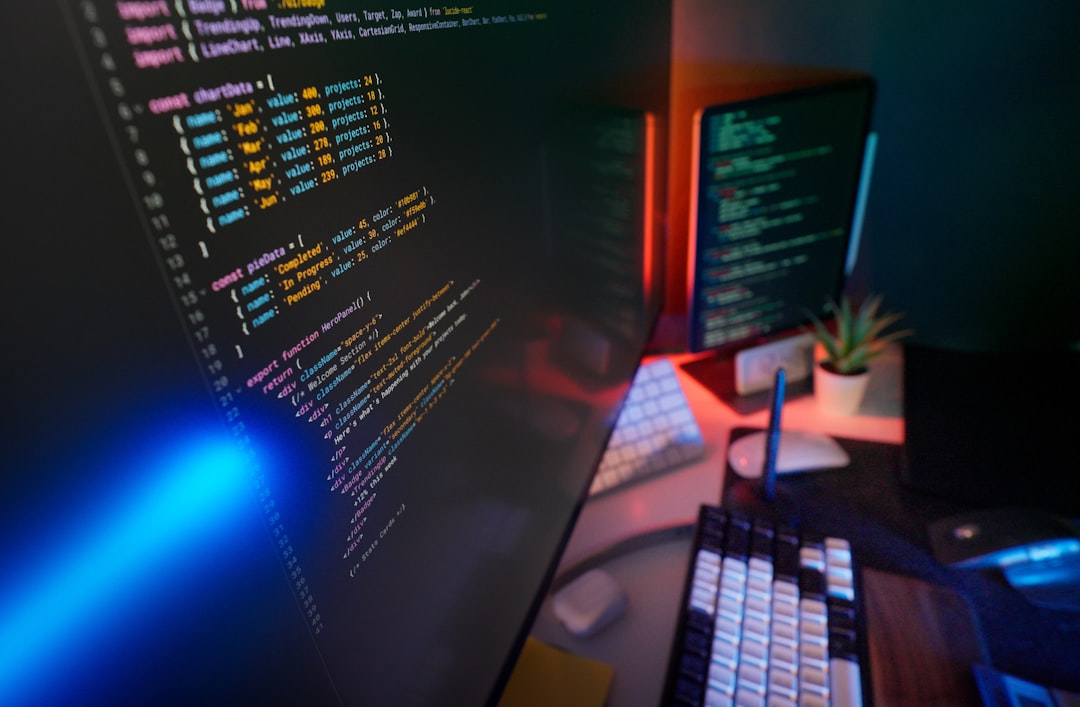 The Art of Drawing Readers In: Your attractive post title goes here Programming Code Lines IT support Modern Studio computer equipment security environment with multiple glowing screens, keyboards and colorful ambient lights. Concept of digital support, development expertise and tech workspace